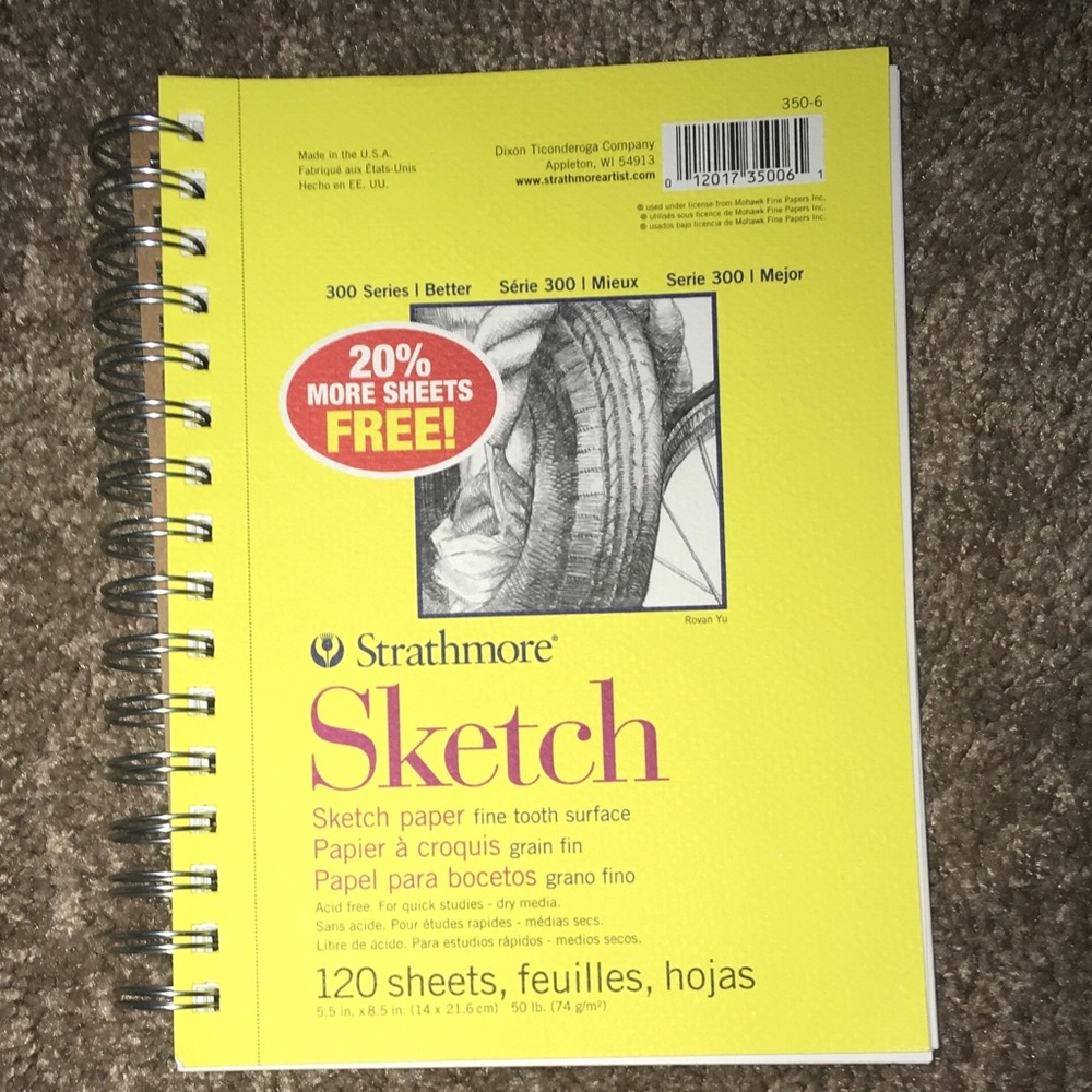 Strathmore 300 Series Wired Sketch Paper Pad